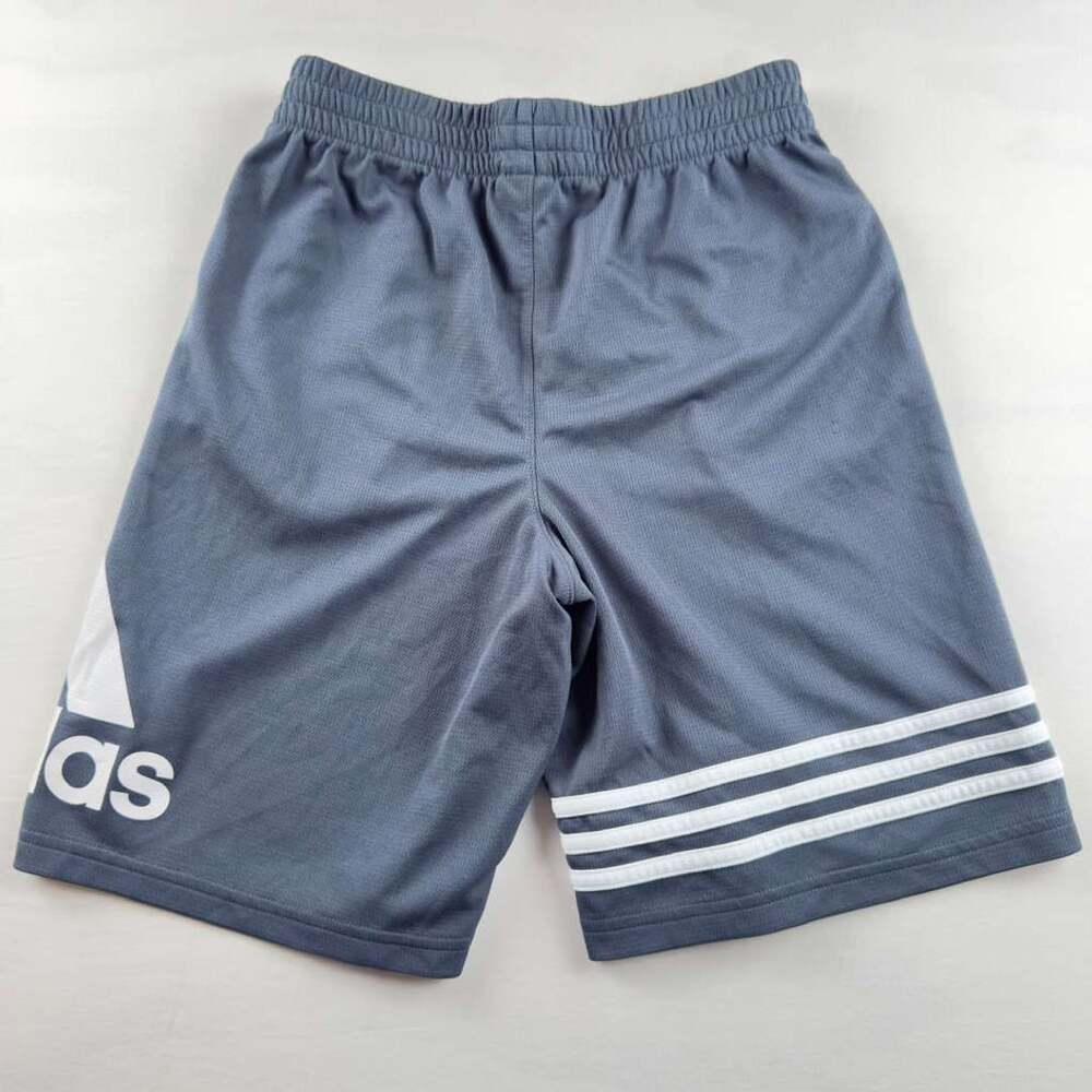 Adidas Boys Active Mesh Athletic Shorts Gray Size M 10/12
